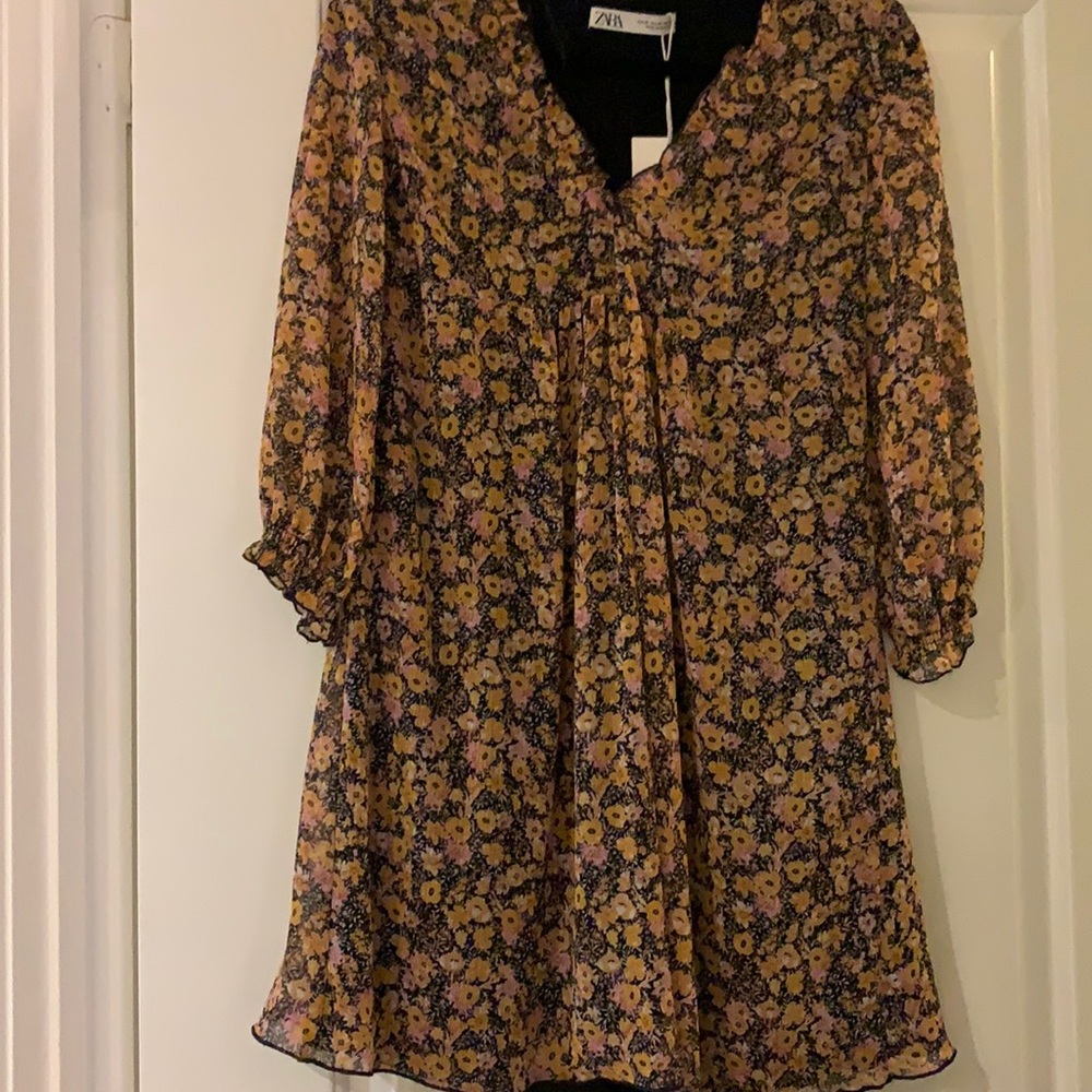 Zara dress. Three quarter sleeve